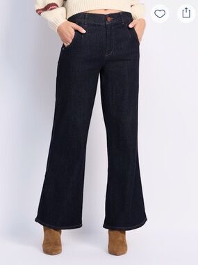 Democracy Ab Solution Wide Leg Jeans in Indigo